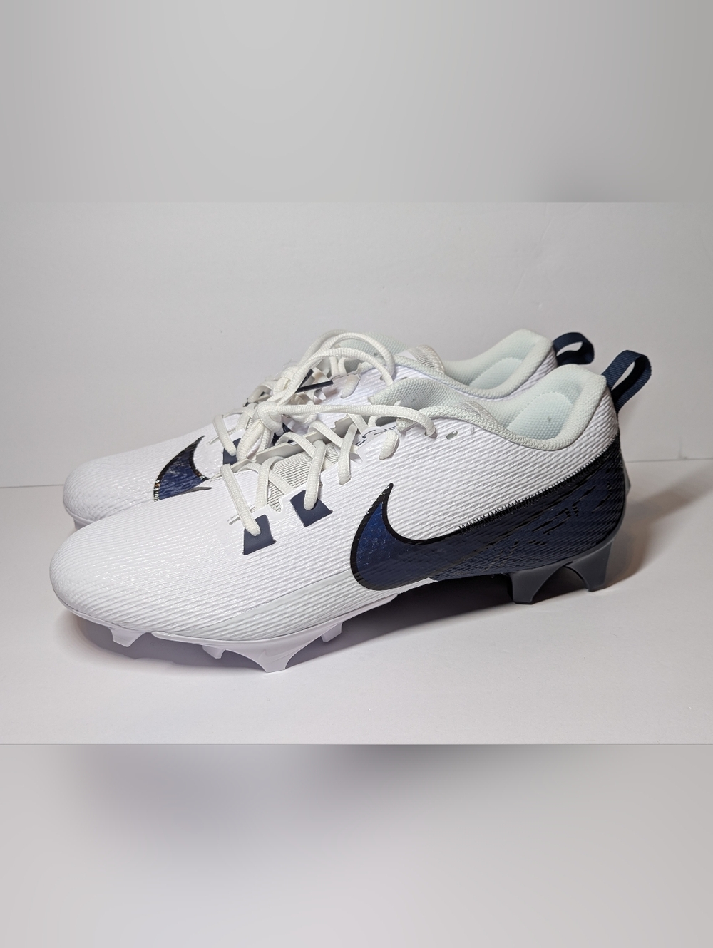 Nike Vapor Edge Speed 360 2 Football Cleats White Blue Men`s Size 13 FN7764-112
